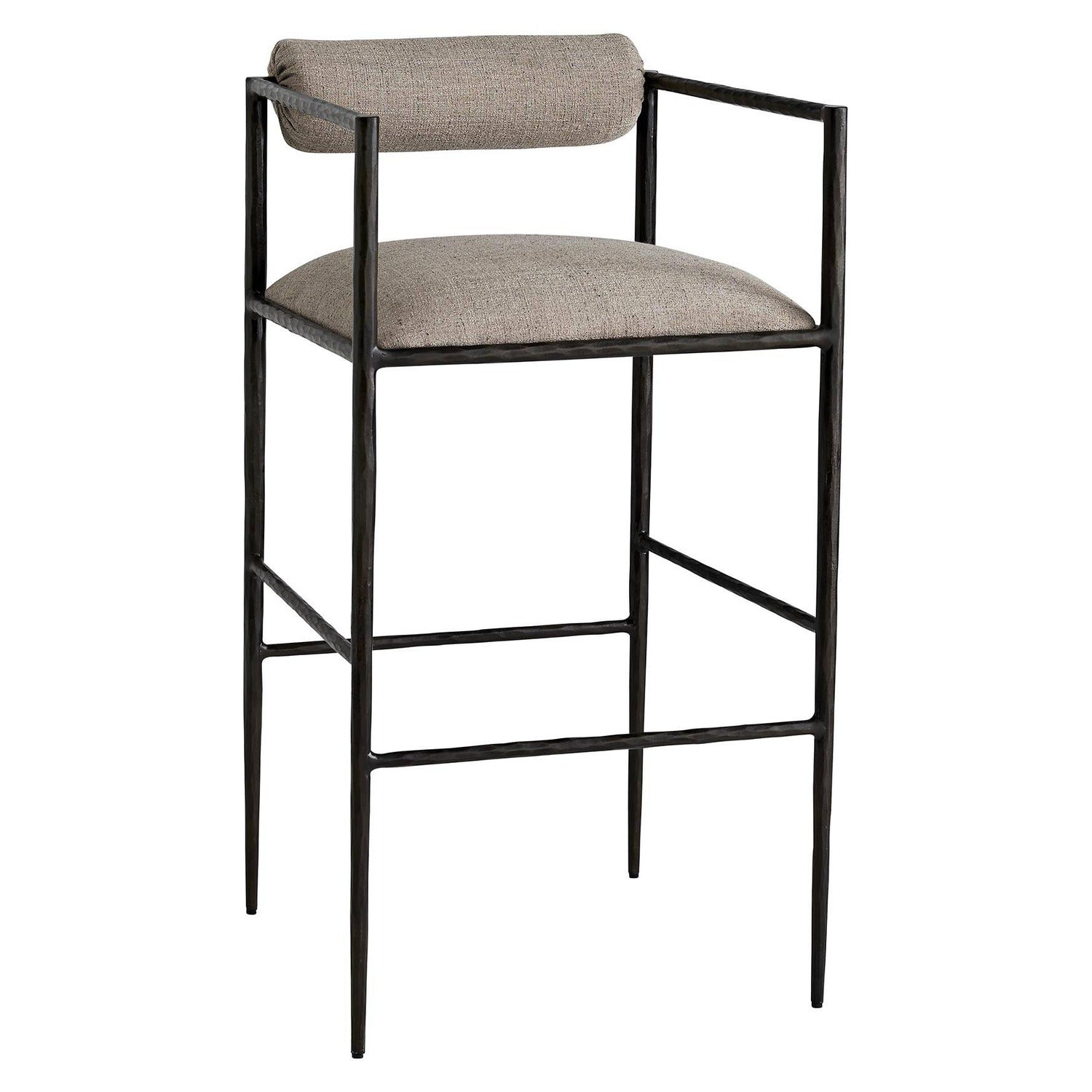Arteriors Barbana Pewter Texture Bar Stool