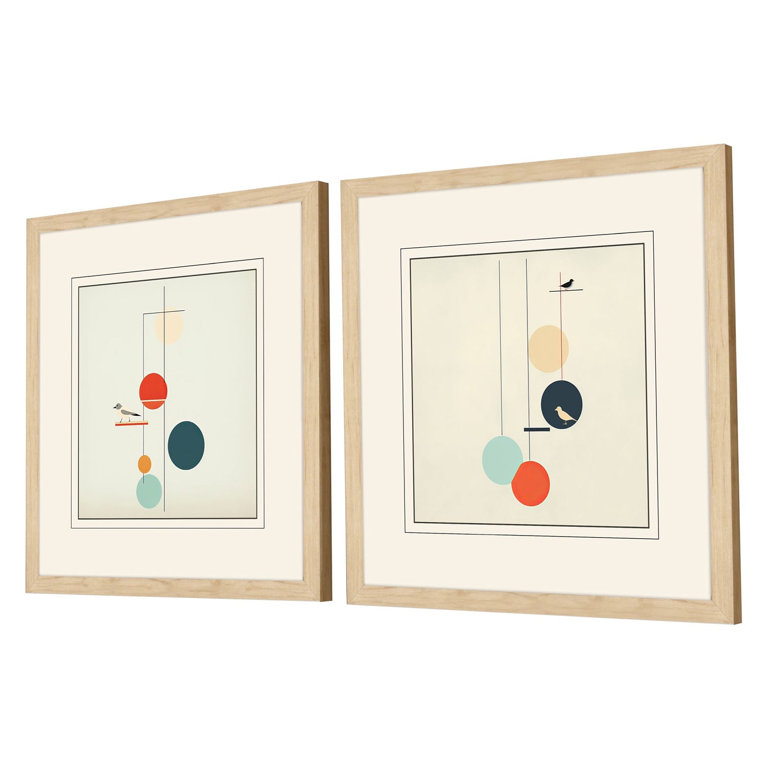 Olov Coastal Companions Framed Art Set of 2