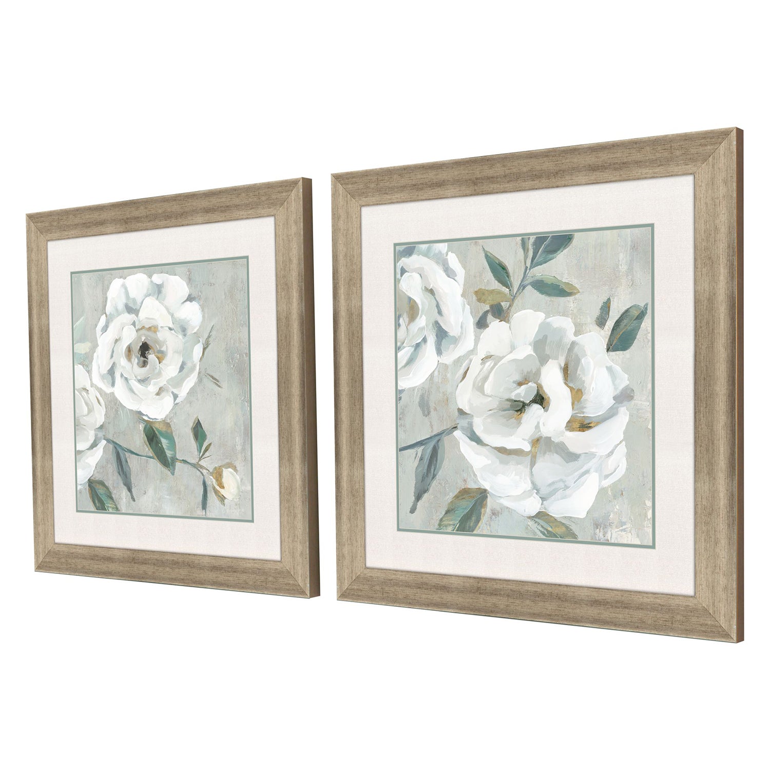 Aria K White Florals Framed Art Set of 2