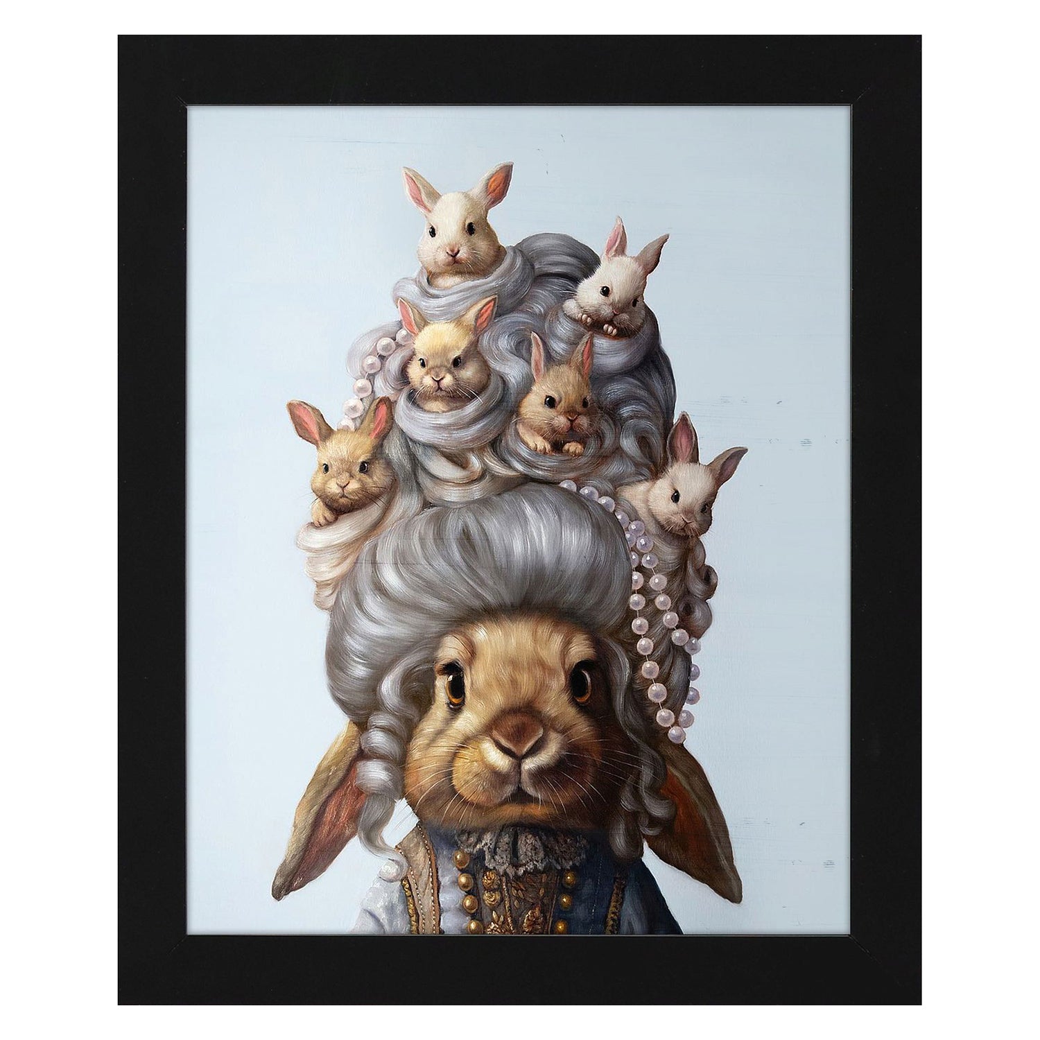Heffernan Full Head of Hares Framed Art