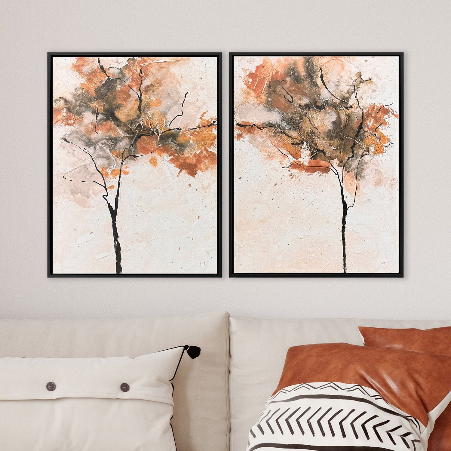 Paschke Textural Trees Canvas Art Set of 2
