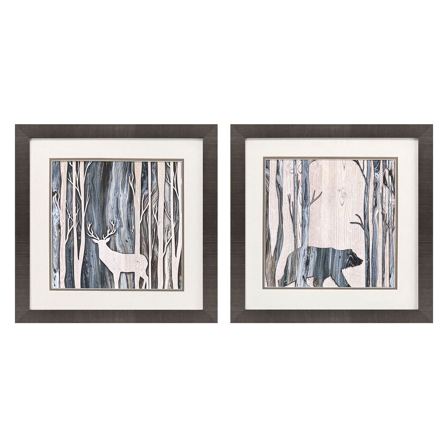 Fluidity Fluid Lodge Framed Artwork Set of 2