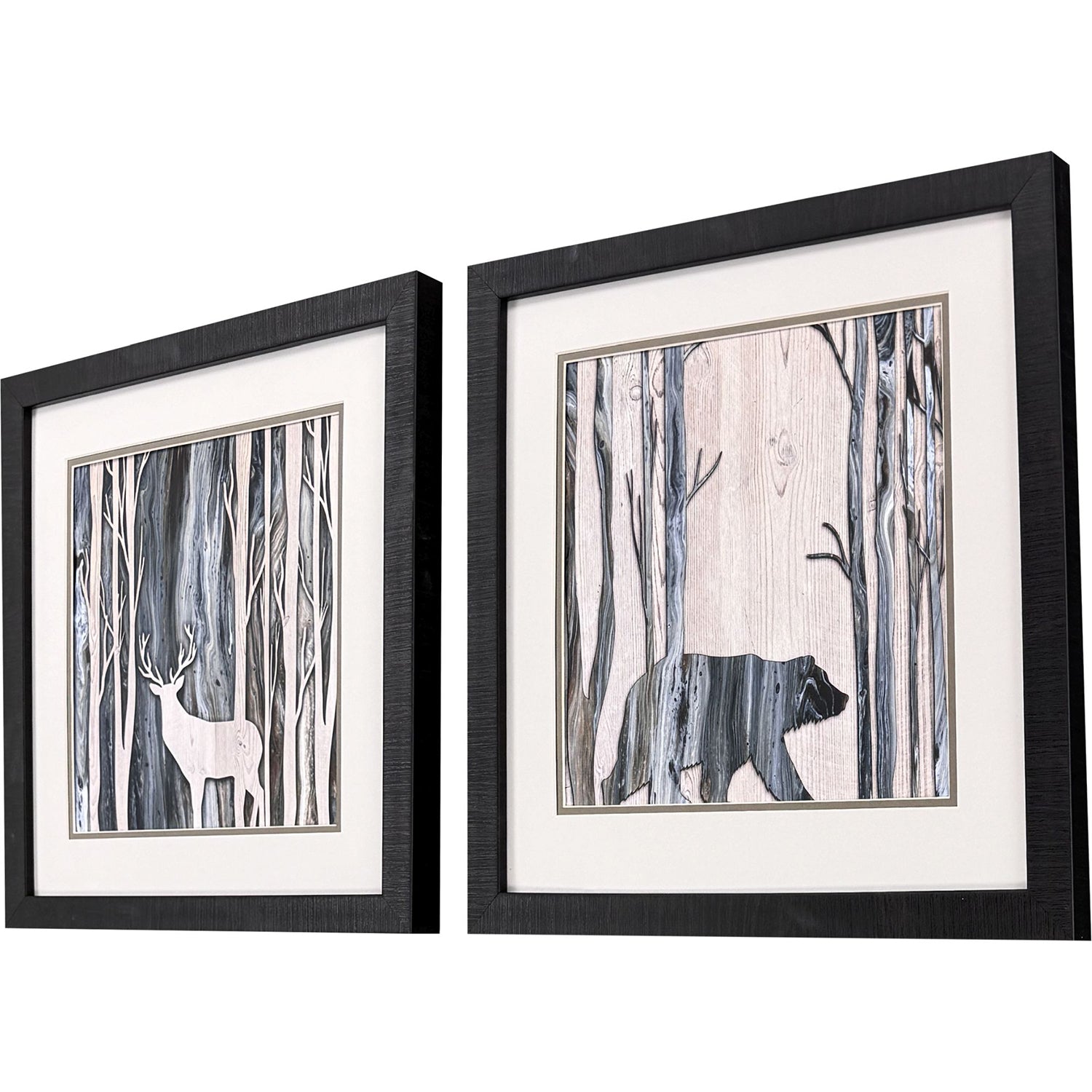 Fluidity Fluid Lodge Framed Artwork Set of 2