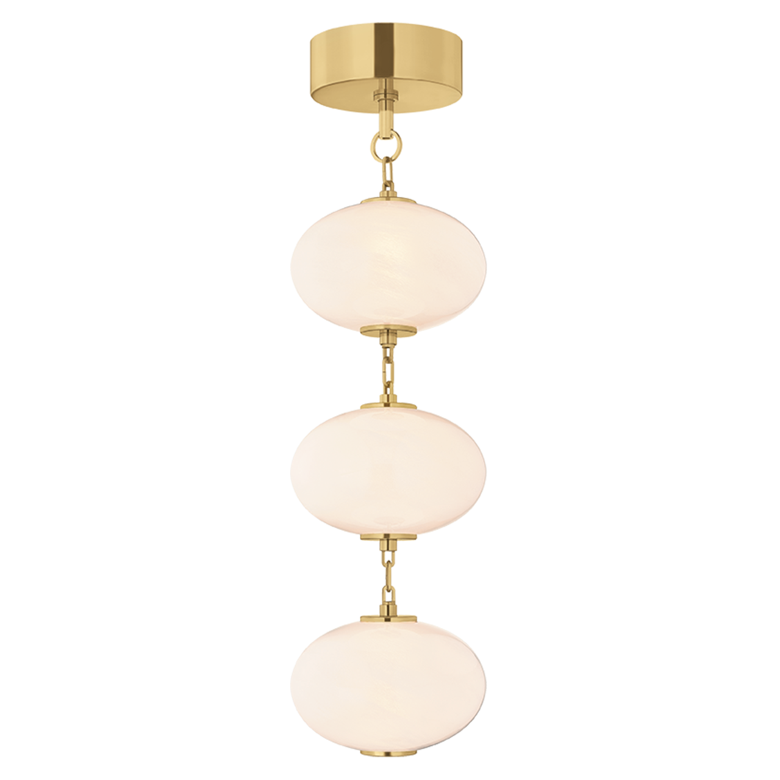 Corbett Lighting Nephele Medium Pendant in Vintage Polished Brass, primary product view
