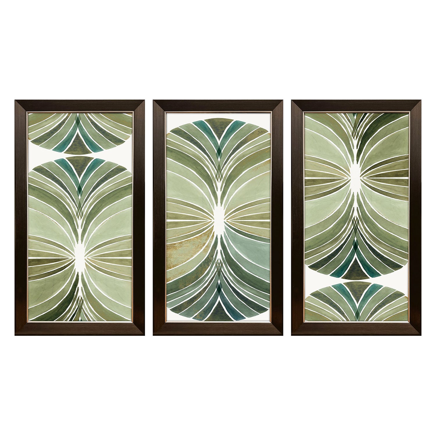 Lily K Palm Art Deco Framed Artwork Set of 3