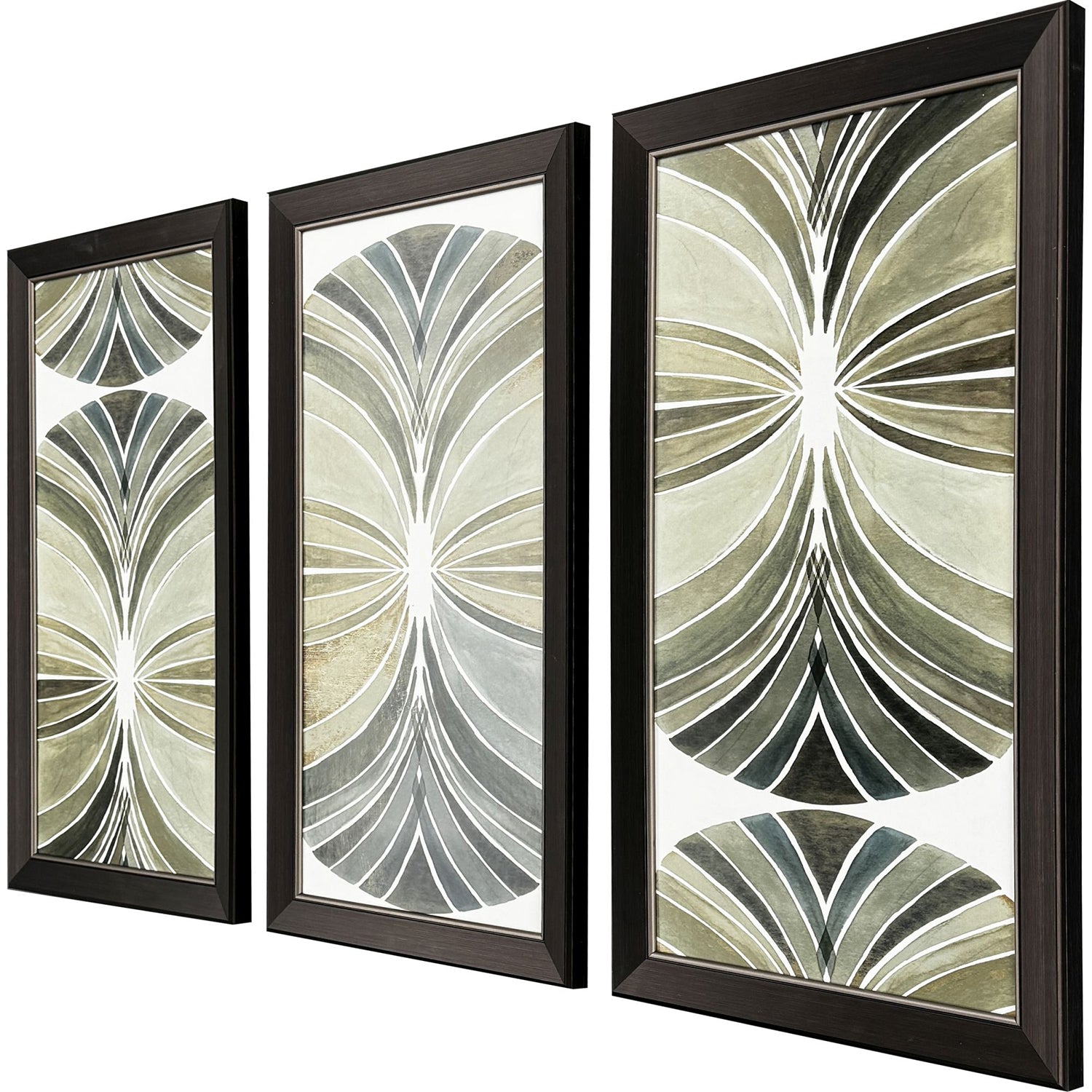 Lily K Palm Art Deco Framed Artwork Set of 3
