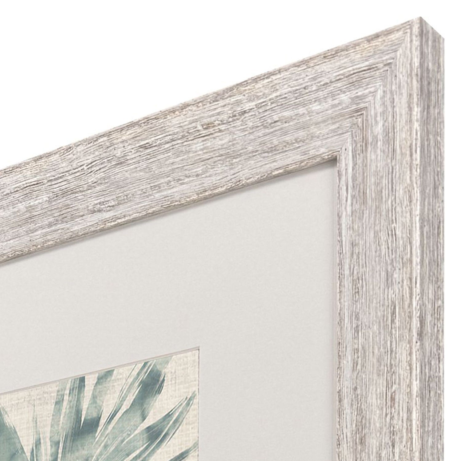Vess Burlap Ocean Palm I Framed Art Set of 2