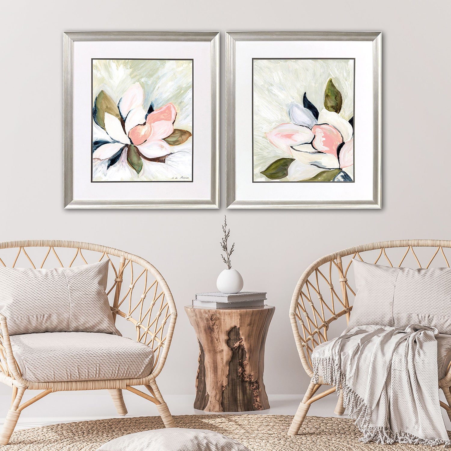Armas Floral Burst Framed Artwork Set of 2