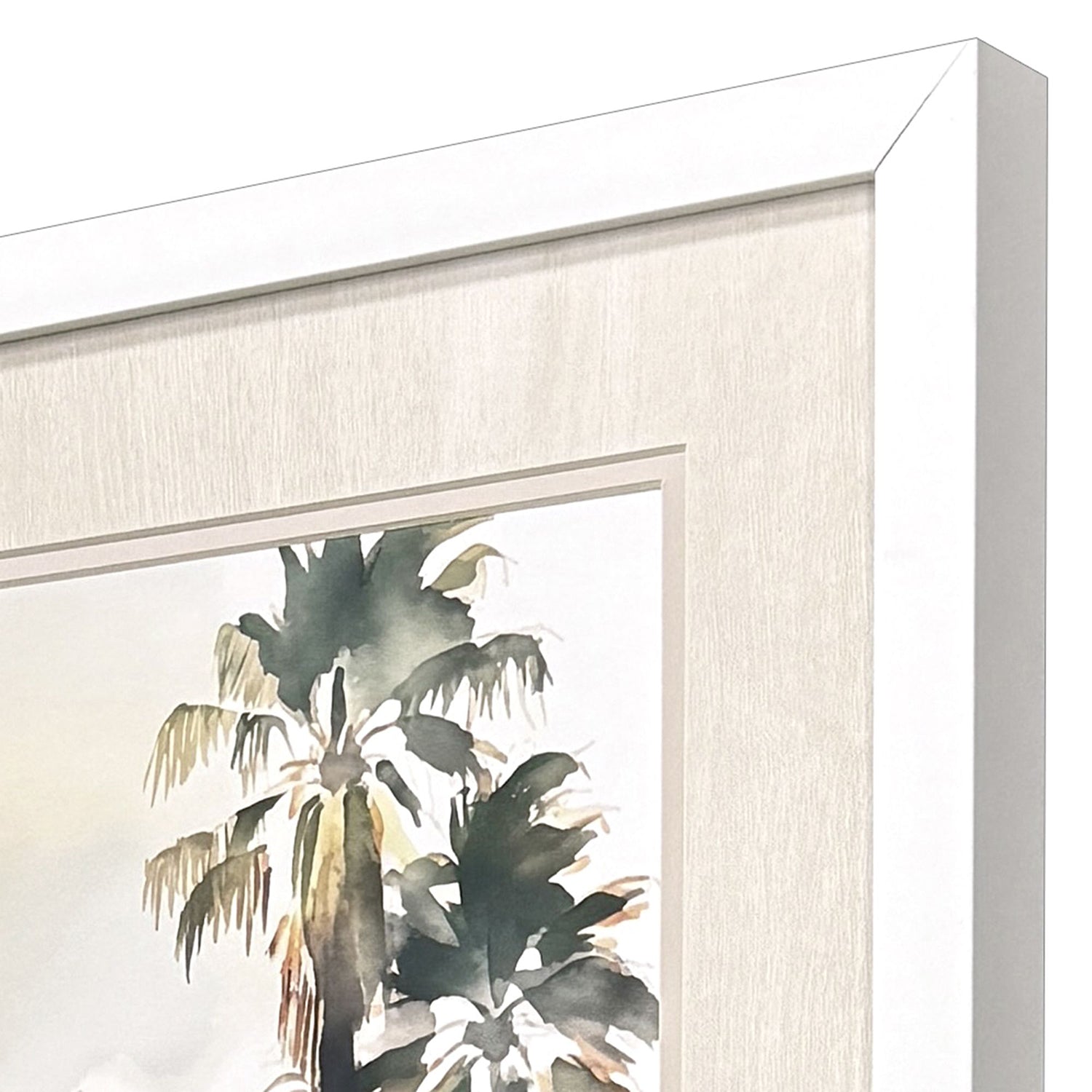 Petal Boho Beachy Green Framed Artwork