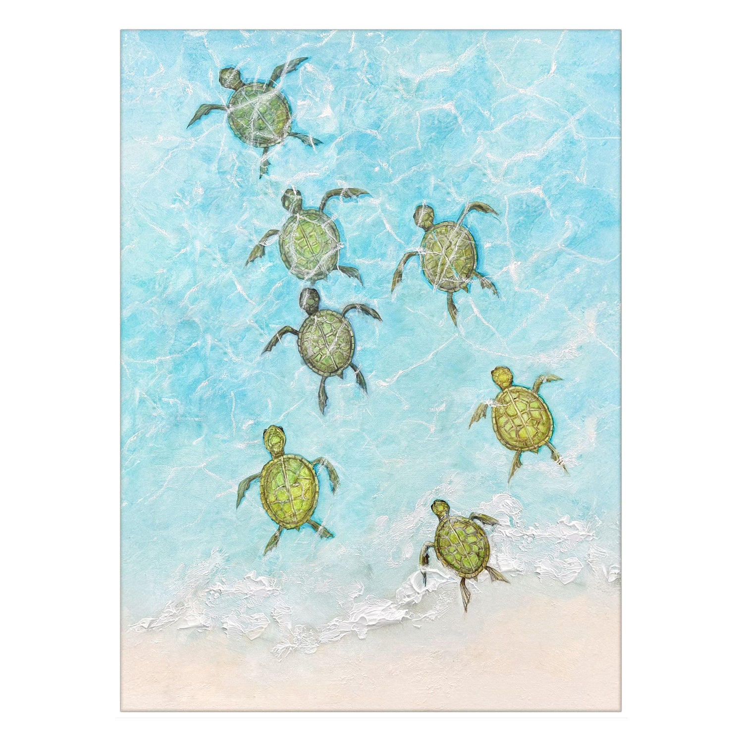 PopJoy Studio Swimming Turtles I Canvas Art