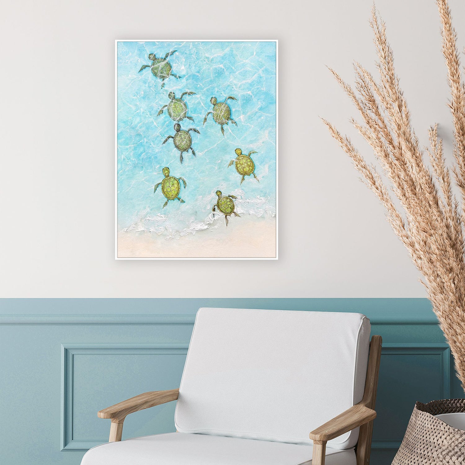 PopJoy Studio Swimming Turtles I Canvas Art