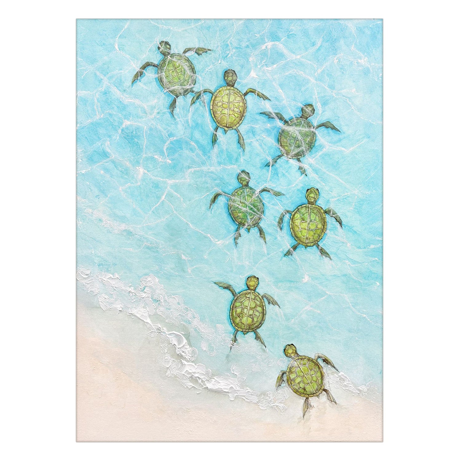 PopJoy Studio Swimming Turtles II Canvas Art