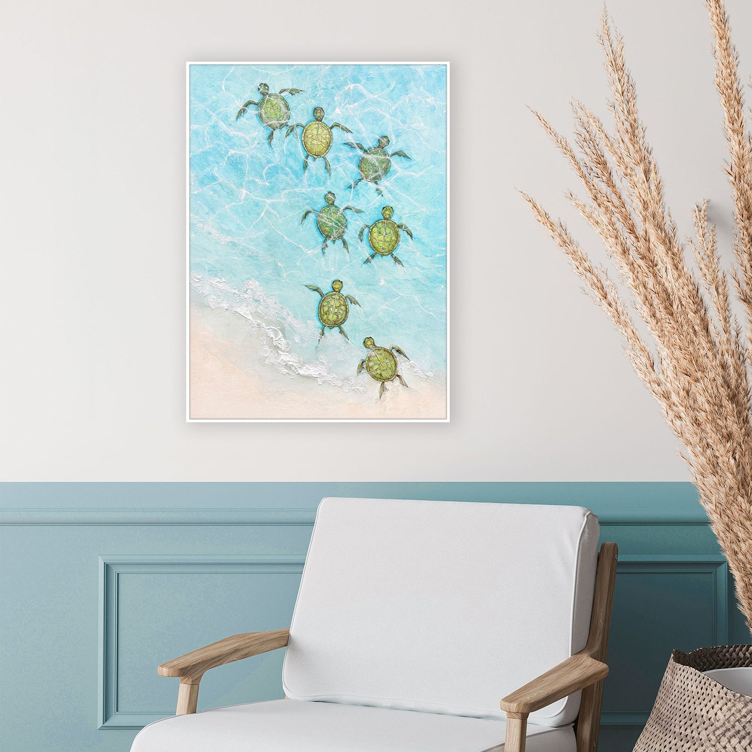 PopJoy Studio Swimming Turtles II Canvas Art