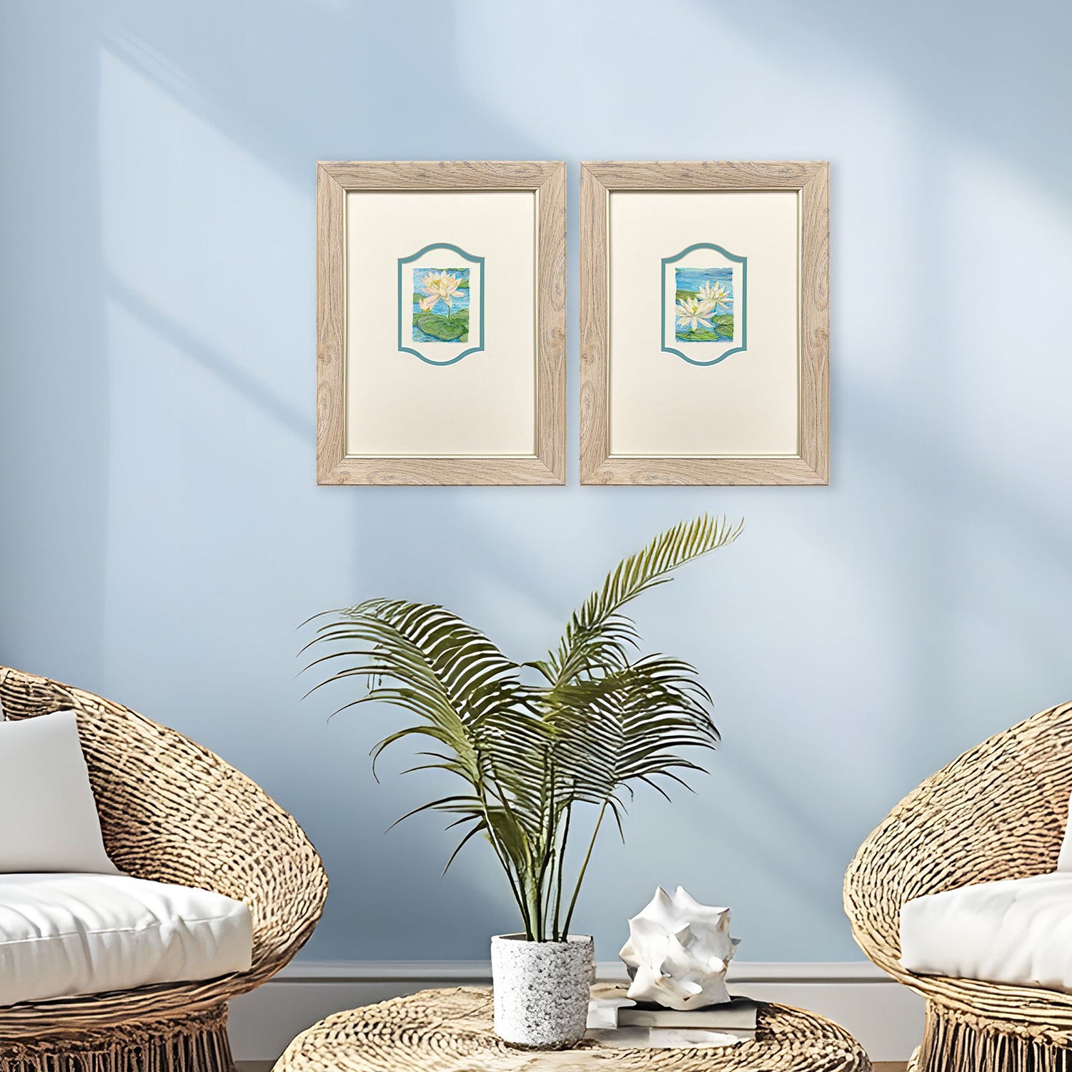 Clayton Water Lily Reverie Framed Artwork Set of 2