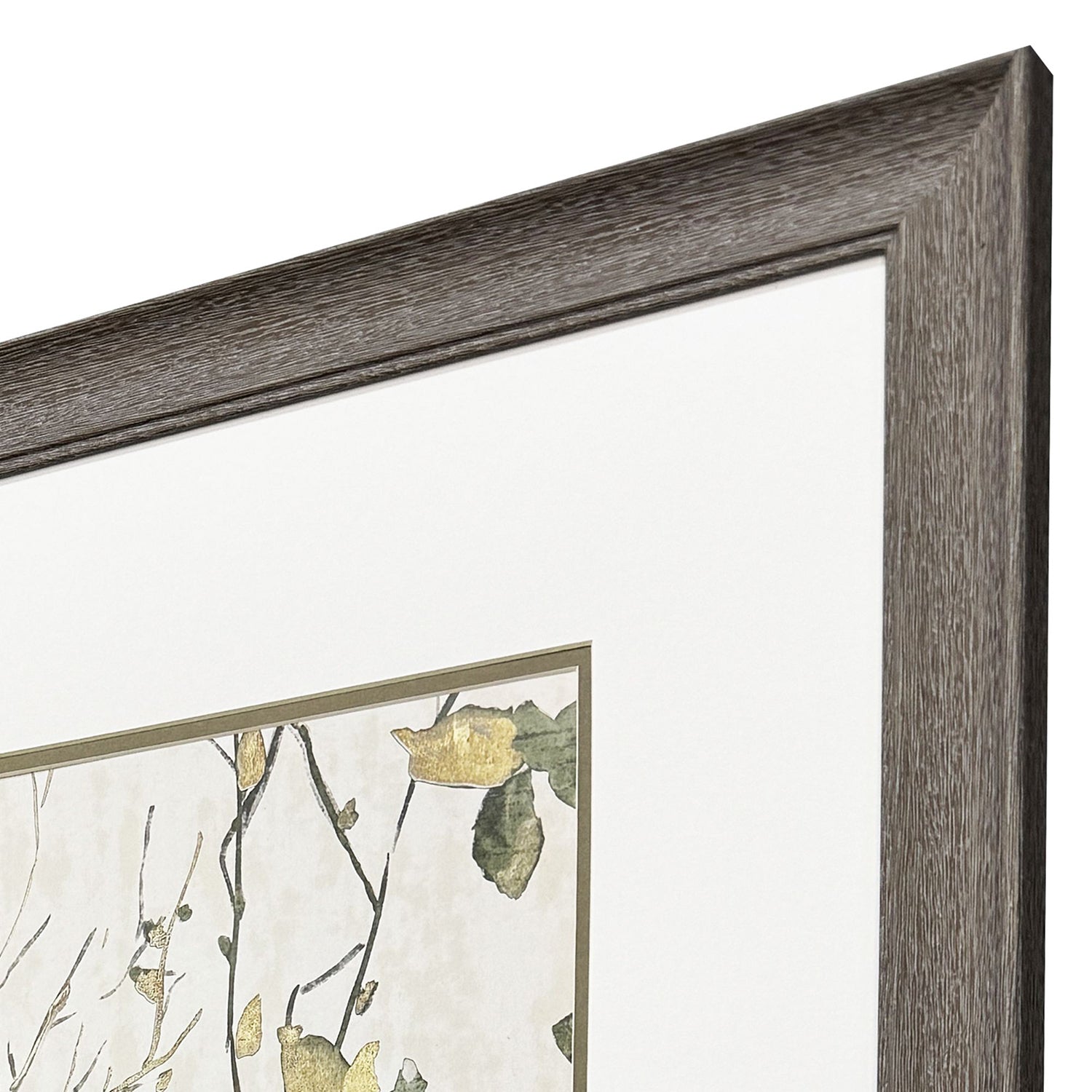 Black Neutral Green Framed Artwork Set of 2