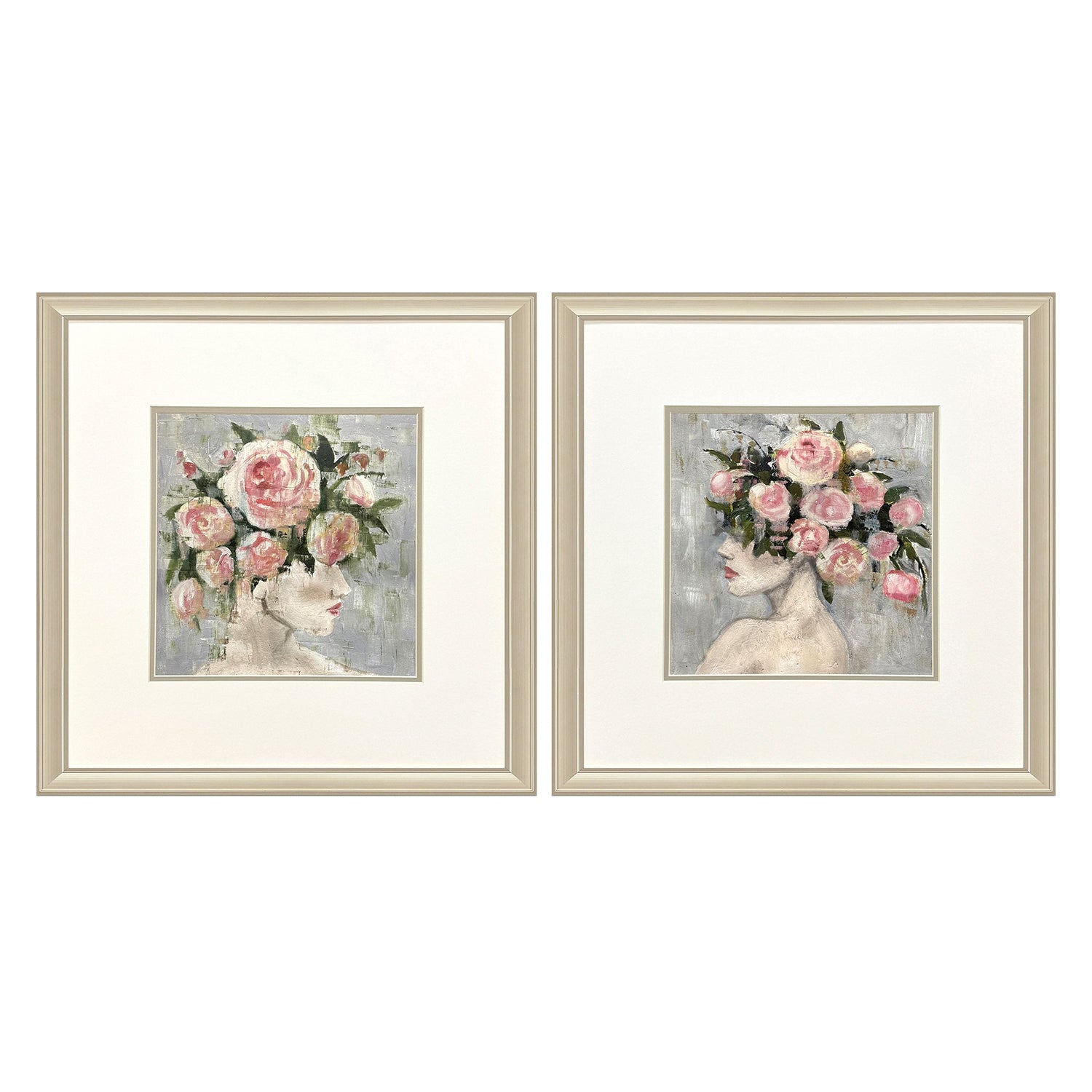 Henderson Rose Girl Framed Artwork Set of 2