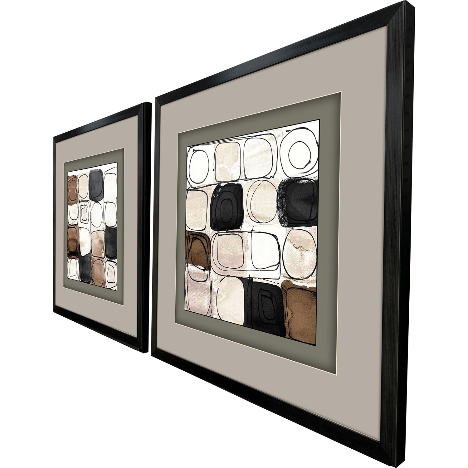 Loreth Circular Square Framed Artwork Set of 2