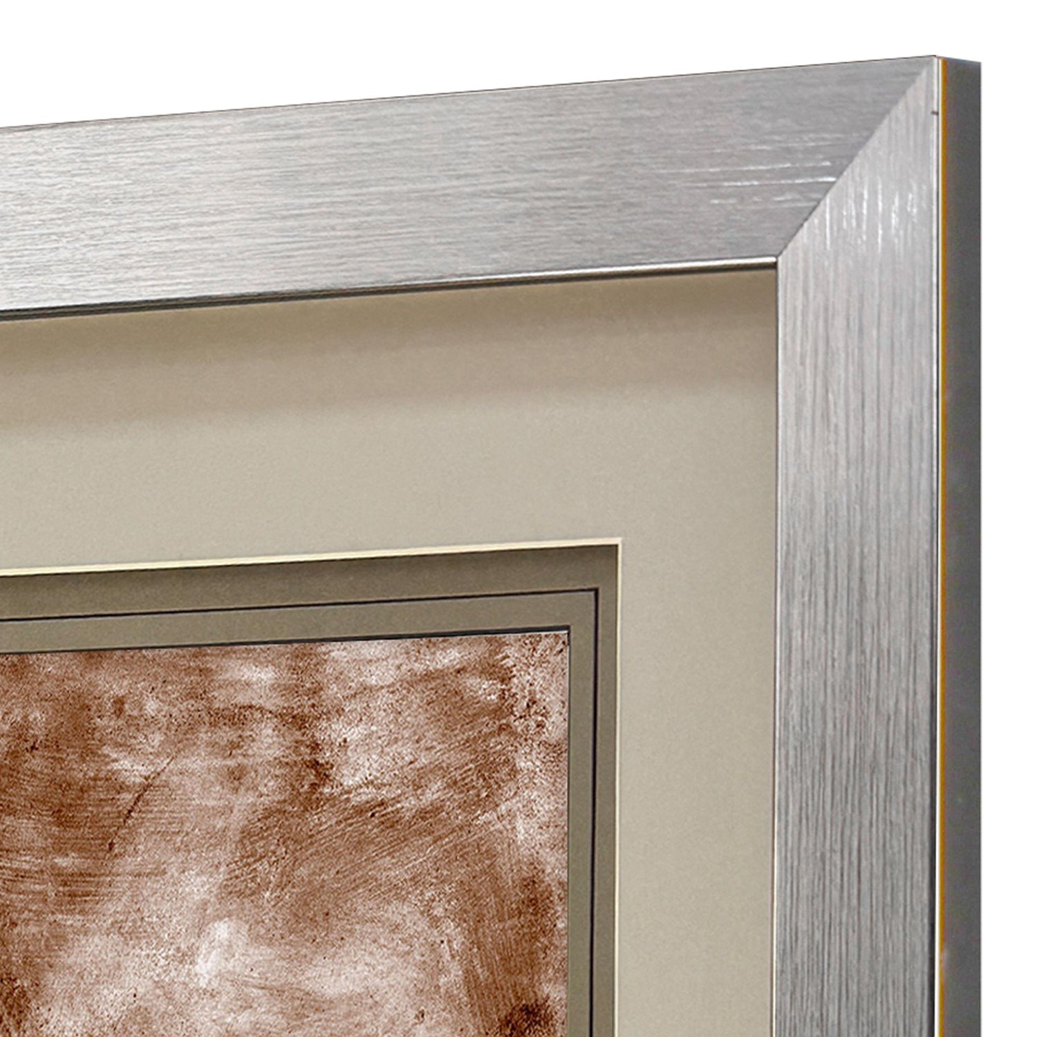 Pattinian Shining Taupe Framed Artwork Set of 2