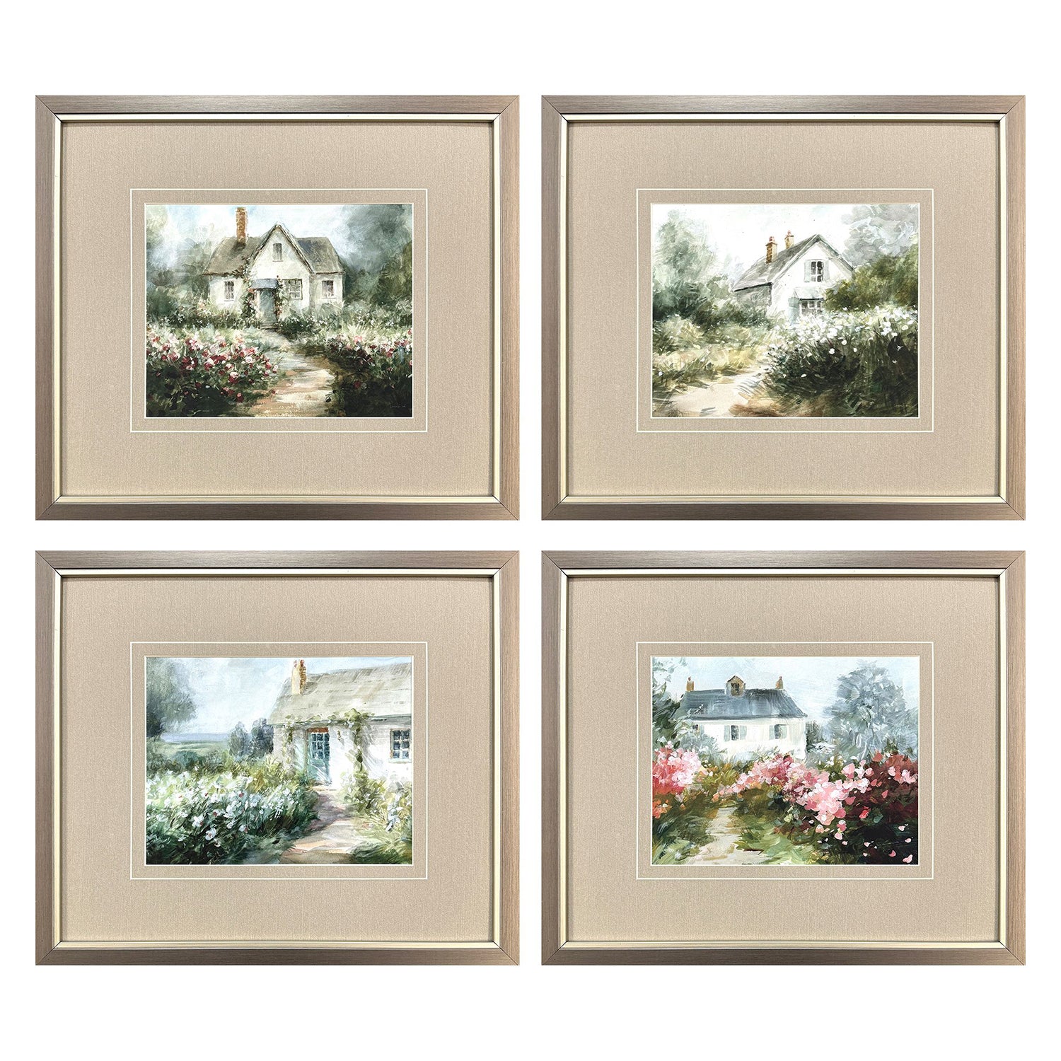 Nai Cottage Garden Framed Artwork Set of 4