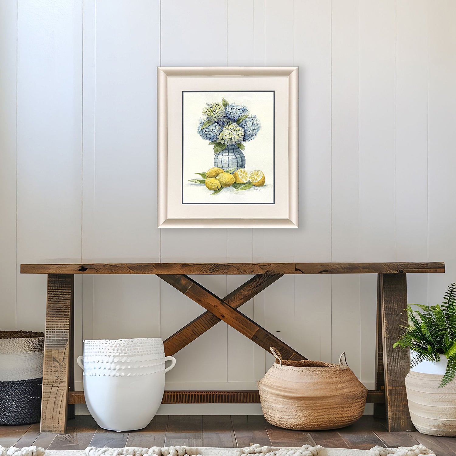 Bishop Hydrangea Lemons 2 Framed Artwork