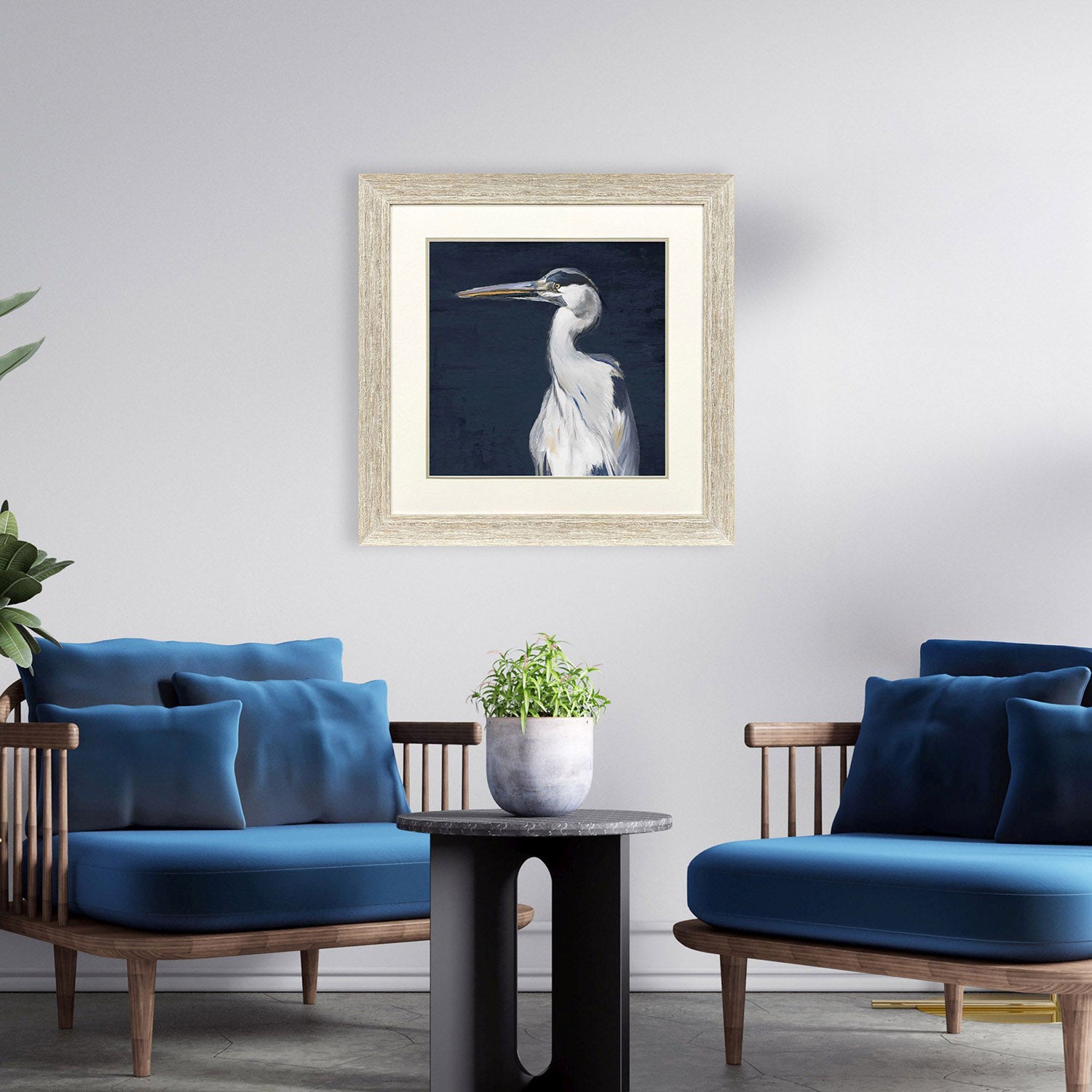 Pinto Blue Heron II Framed Artwork