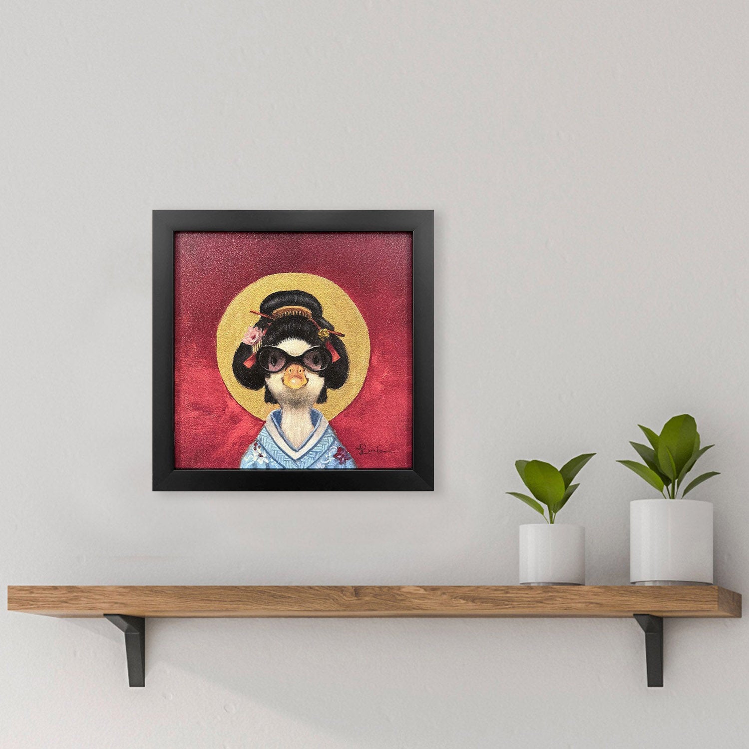 Heffernan Geisha Duck Framed Artwork