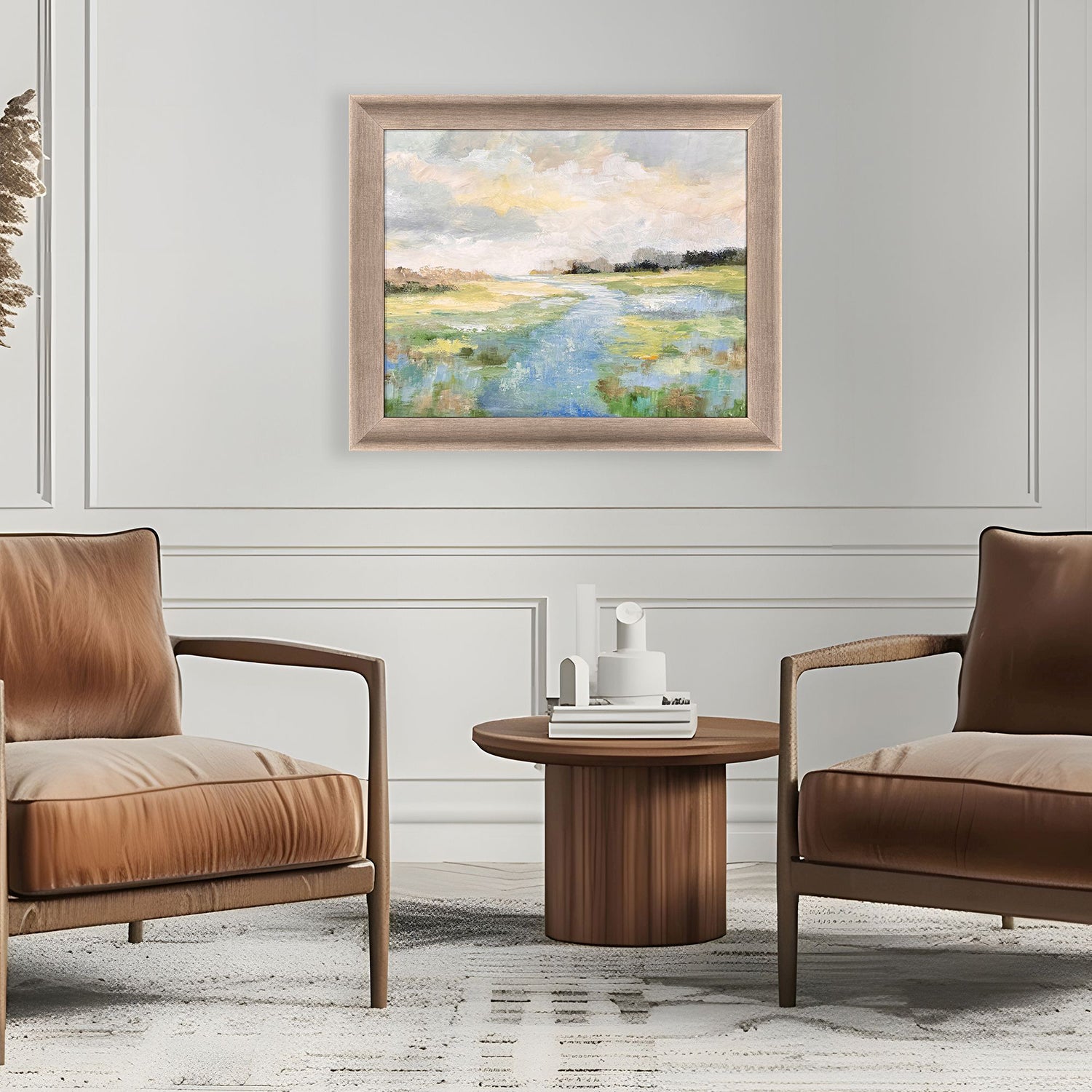 Sarah Lang Winding Stream Framed Art