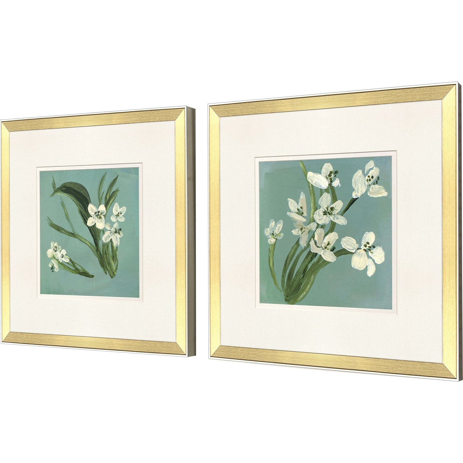 Sarah Lang White Tropicals Framed Art Set of 2