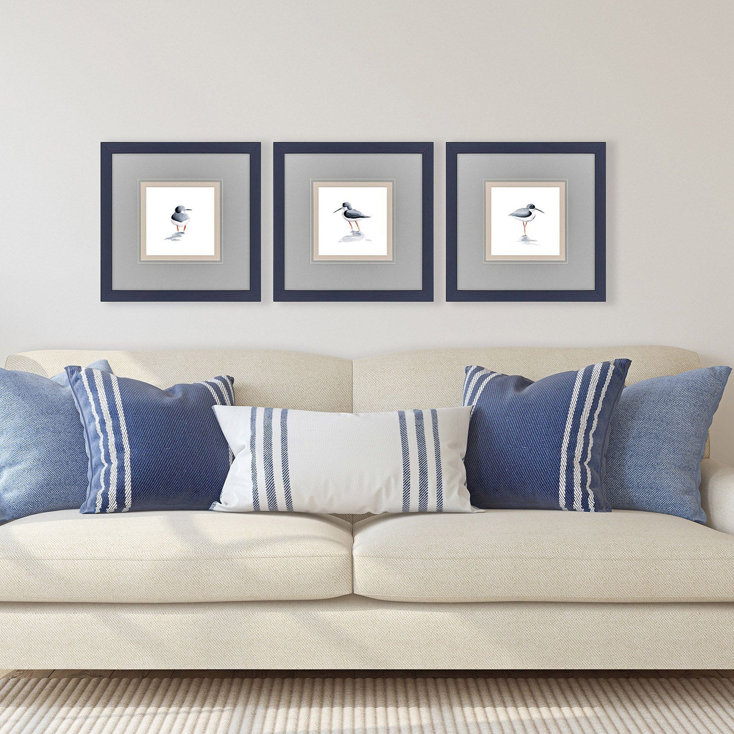 Sarah Lang Shorebird Song I Framed Art Set of 3