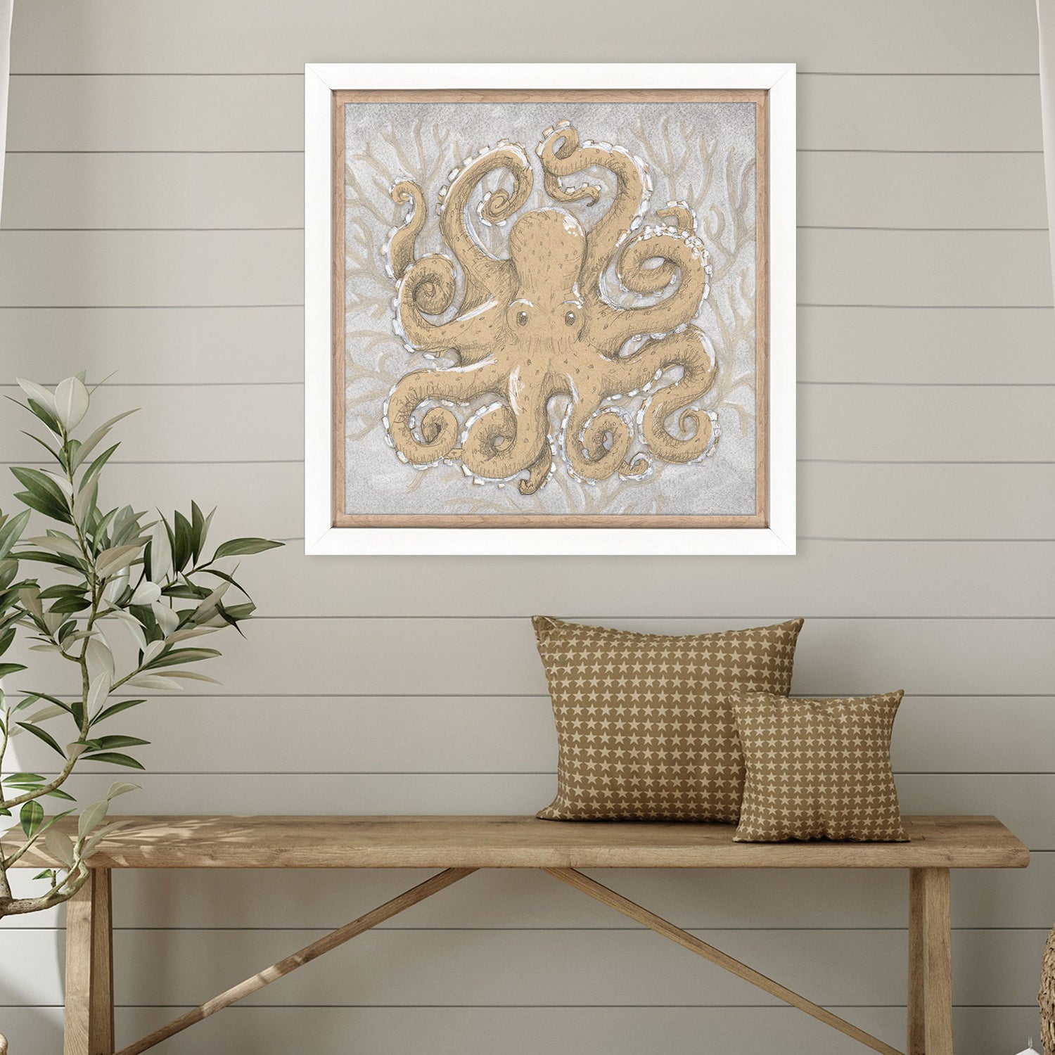 Leeanne Vaughn Octopus Drawing 1 Framed Art