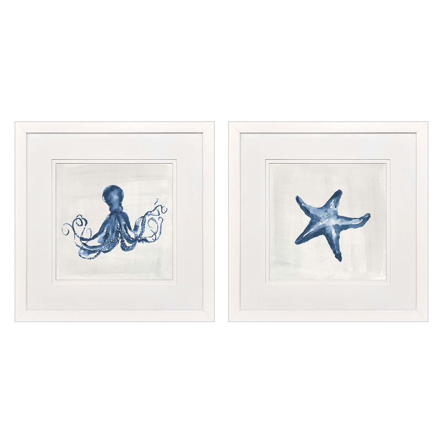 Malanta Knowles Indigo Sealife I Framed Art Set of 2