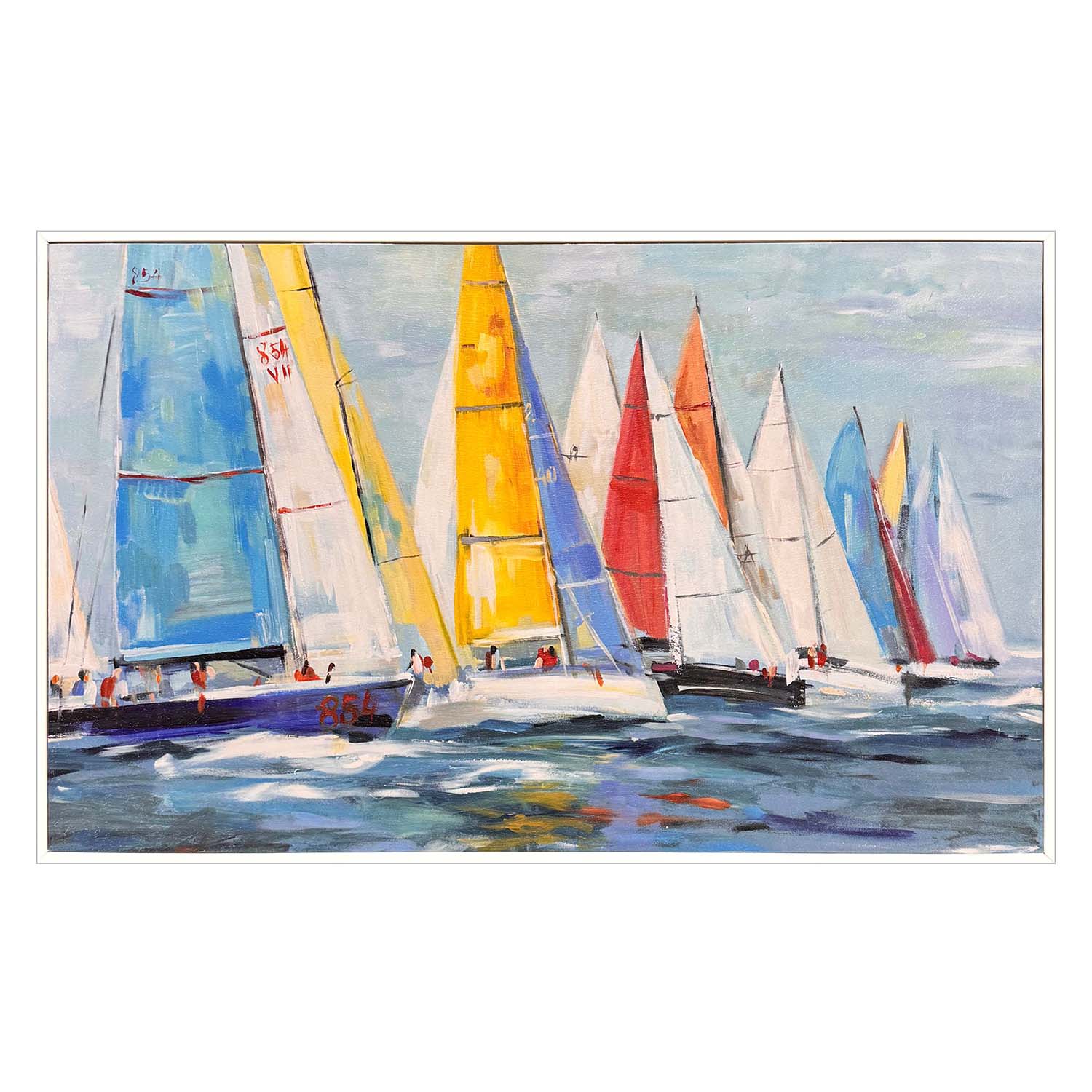 Malanta Knowles Colorful Sails Framed Art