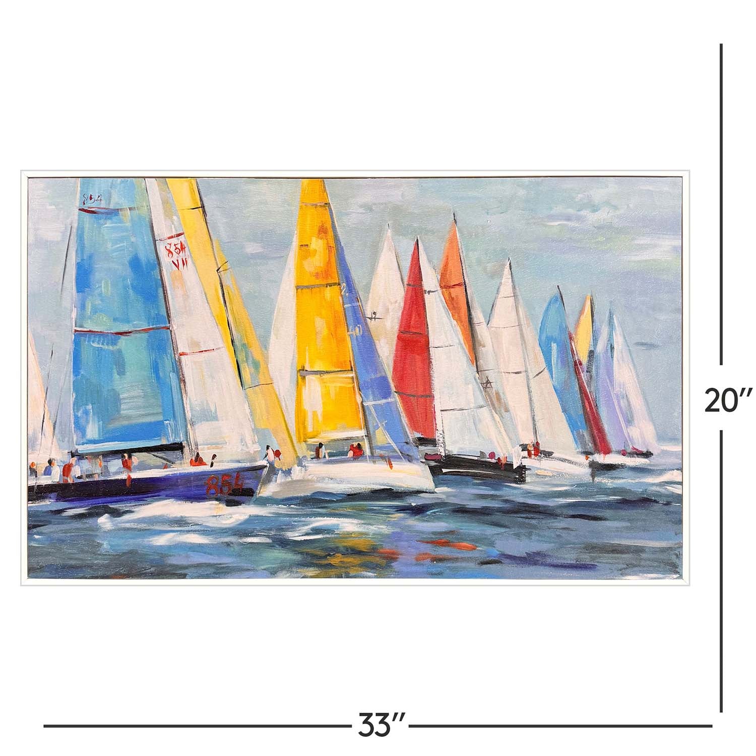 Malanta Knowles Colorful Sails Framed Art