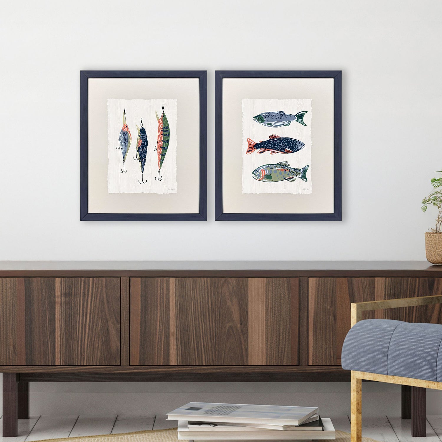 Malanta Knowles Catch of the Day Framed Art Set of 2