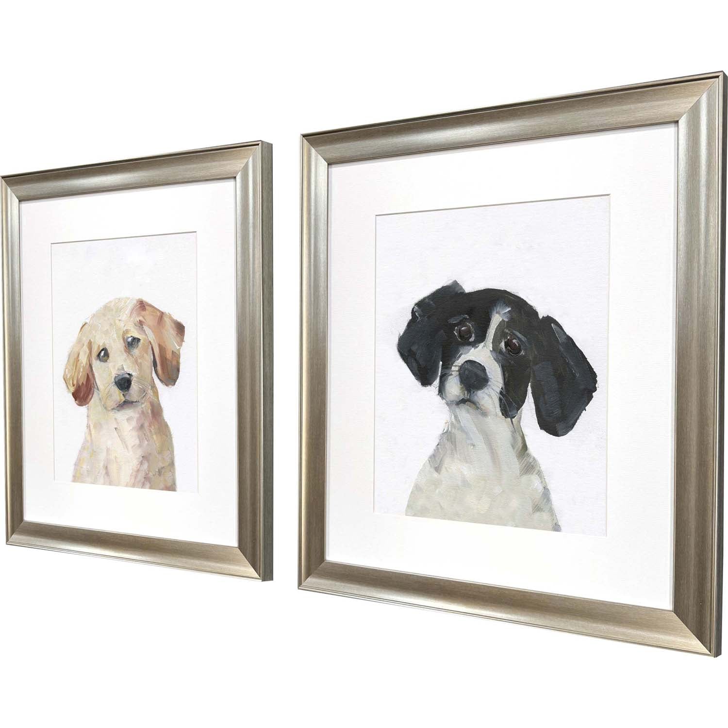 Leeanne Vaughn Puppy Eyes Framed Art Set of 2