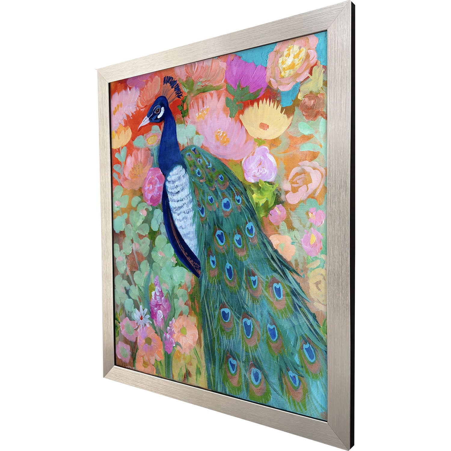 Malanta Knowles Floral Peacock II Framed Art