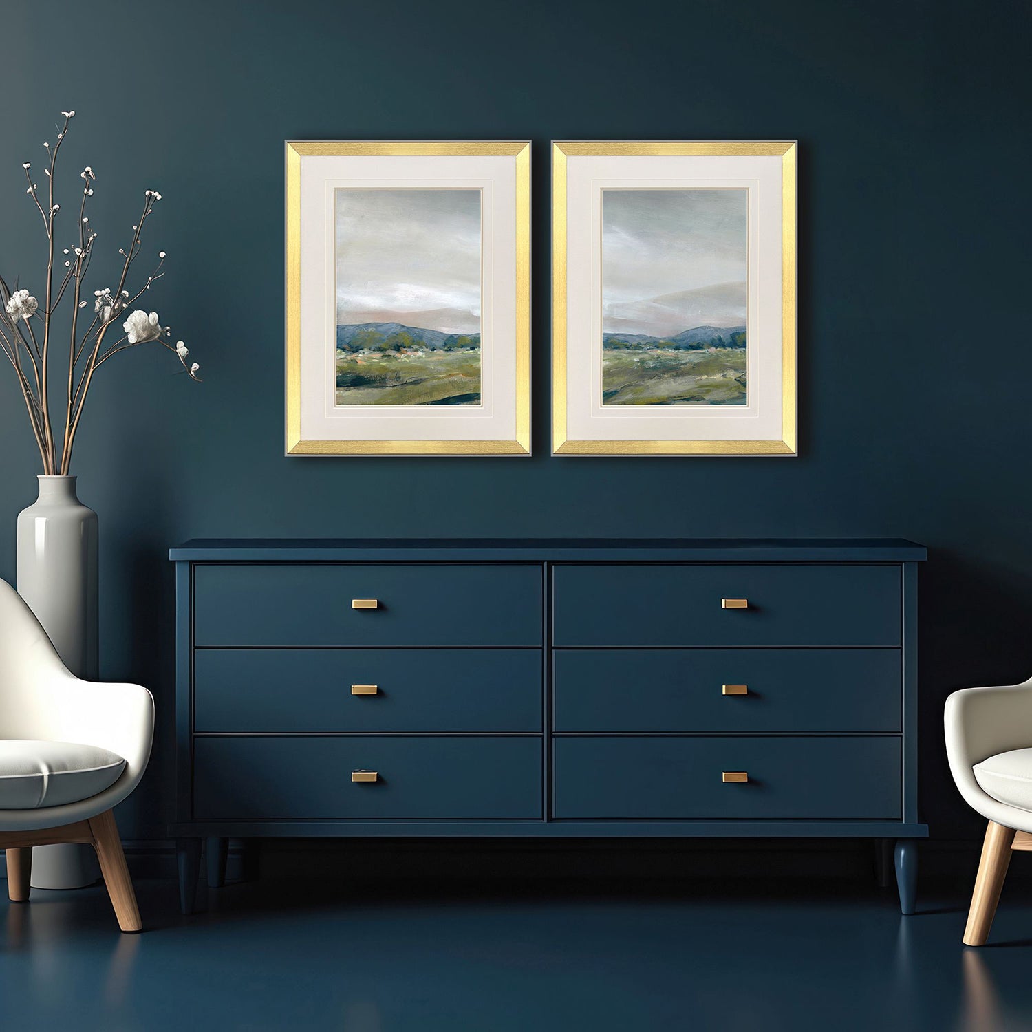 Leeanne Vaughn Horizon Landscape Framed Art Set of 2