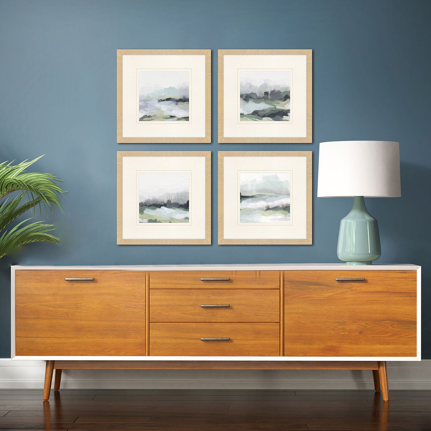 Sarah Lang Strata Field Framed Art Set of 4