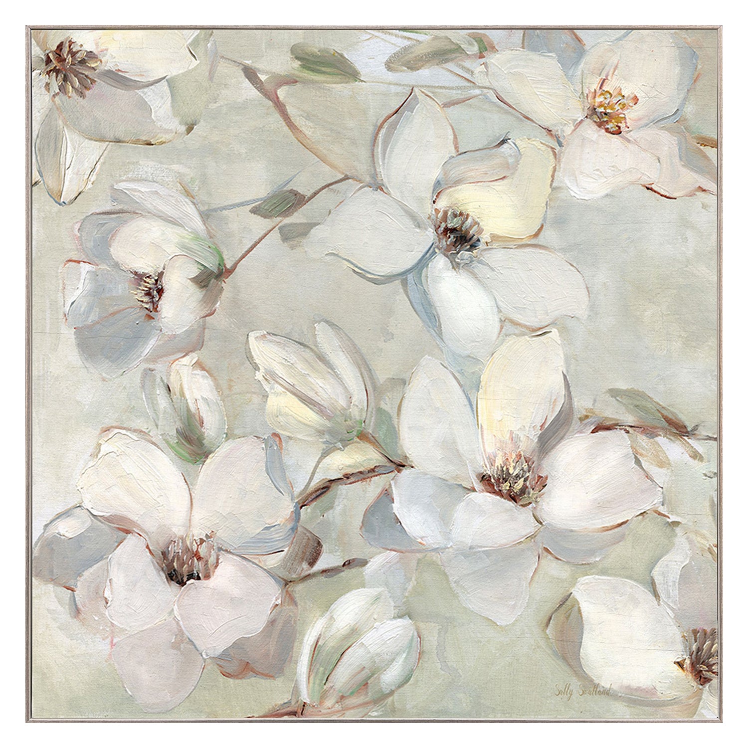 Sarah Lang Magnolias Framed Art