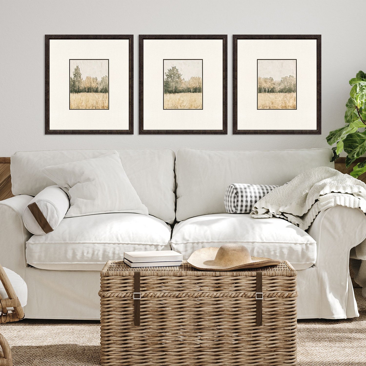 Jordan Glassco-Smith Watercolor Woods I Framed Art Set of 3