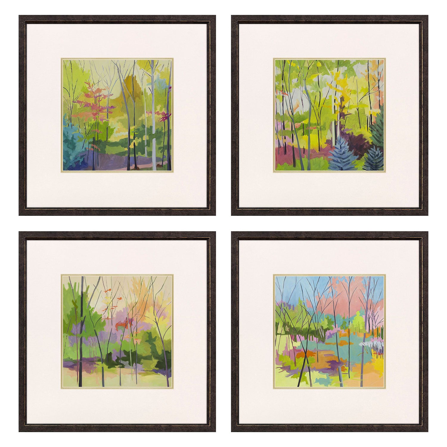 Malanta Knowles Bright Scapes Framed Art Set of 4
