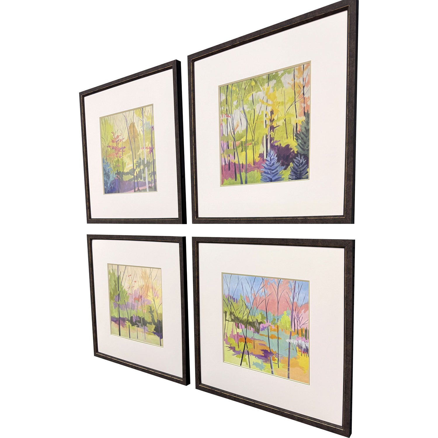 Malanta Knowles Bright Scapes Framed Art Set of 4