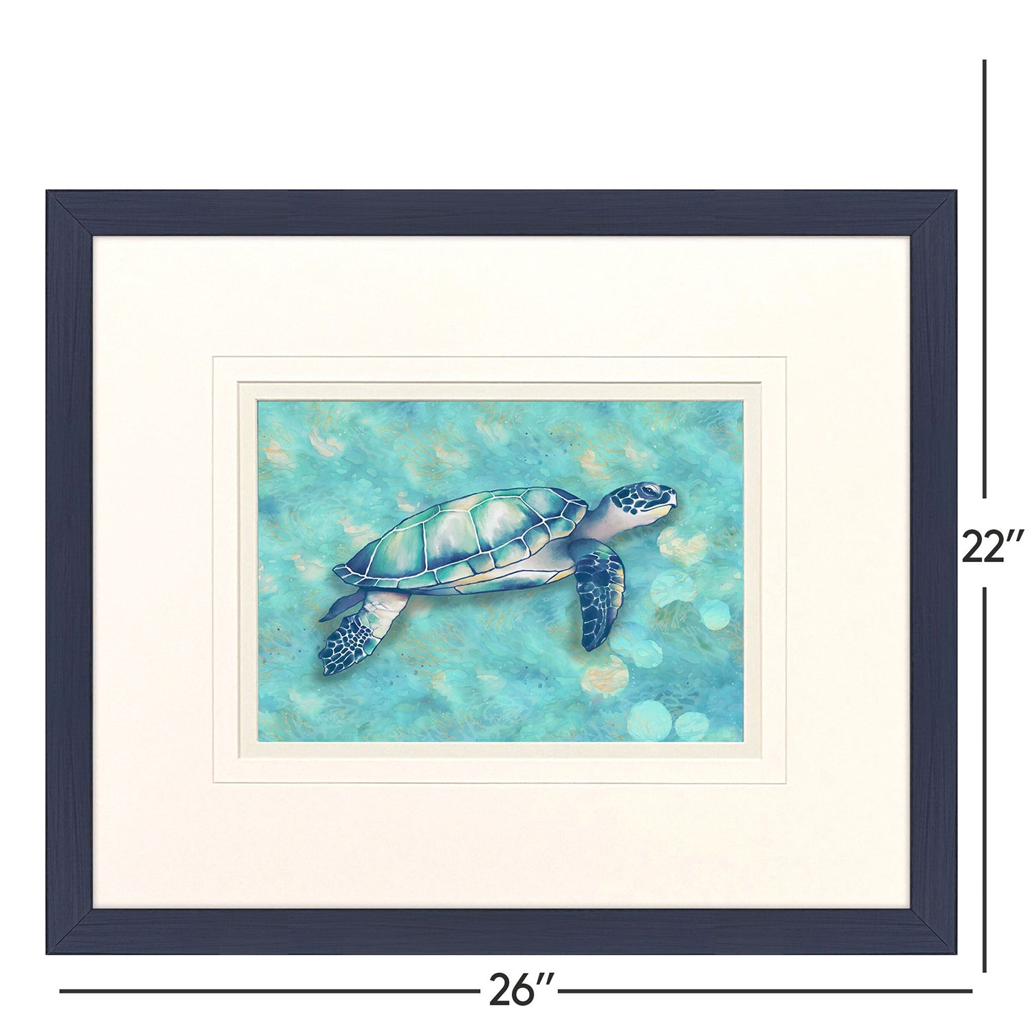 Sarah Lang Coastal Sea Turtle Framed Art Set of 2