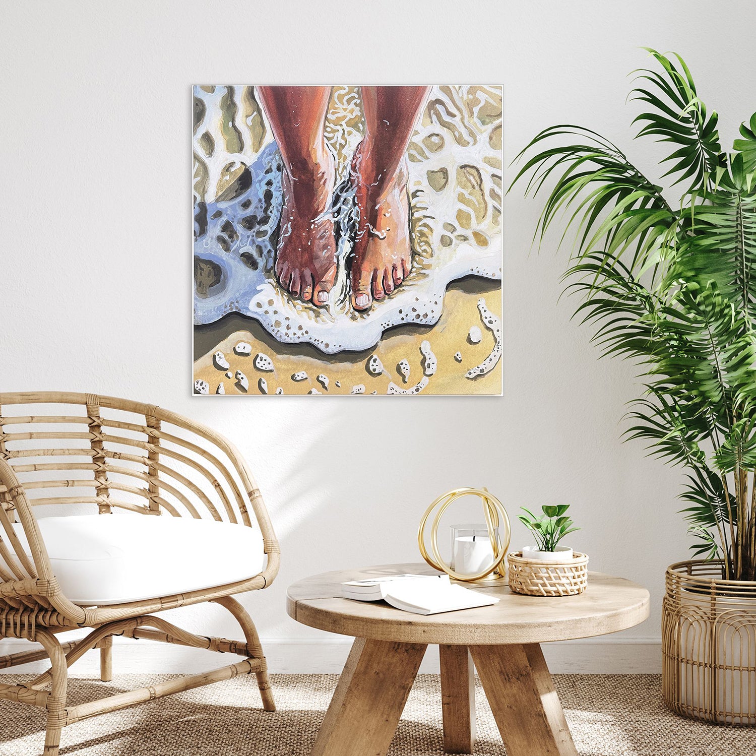 Jordan Glassco-Smith Standing in the Waves Canvas Art