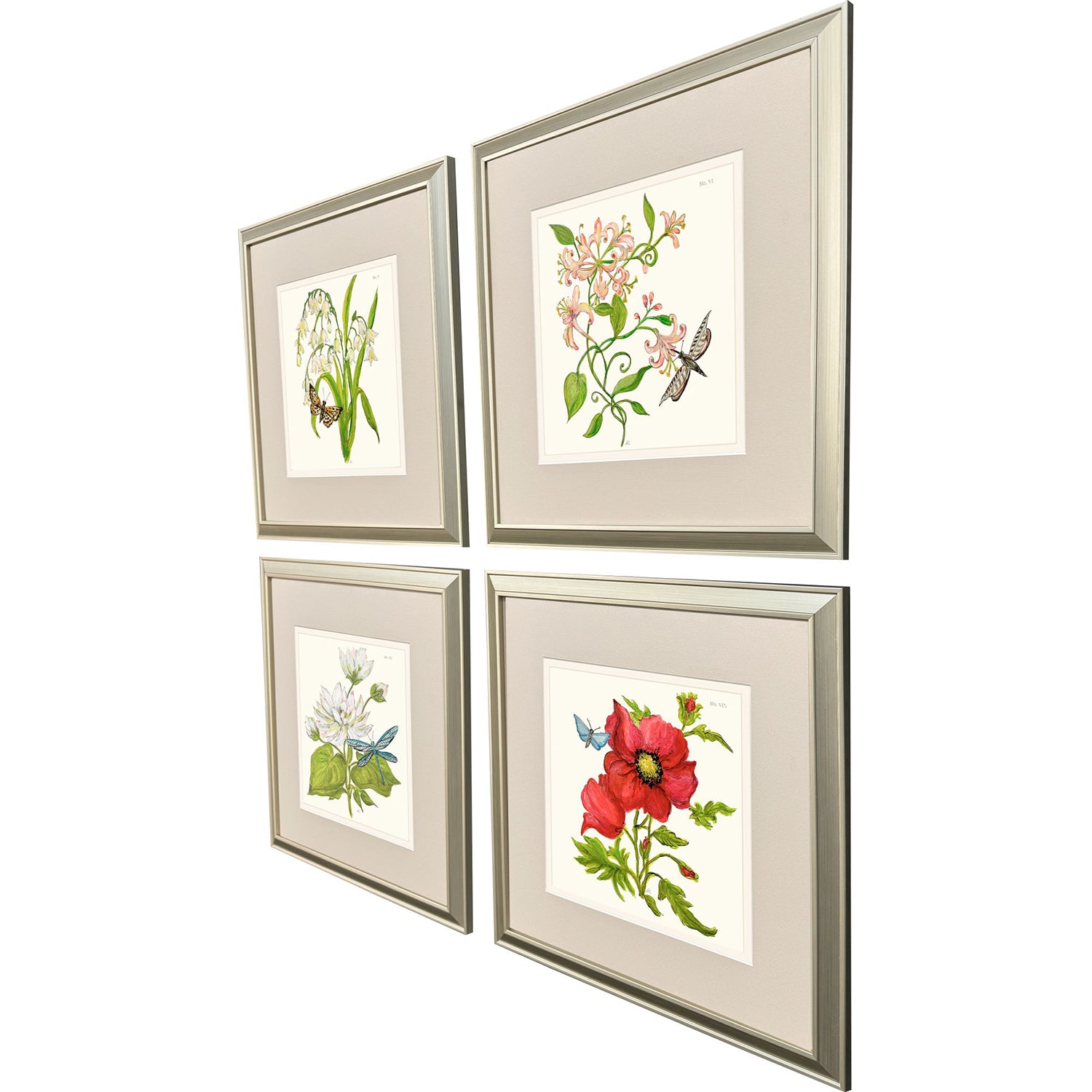 PopJoy Studio Fleur Melange II Framed Art Set of 4