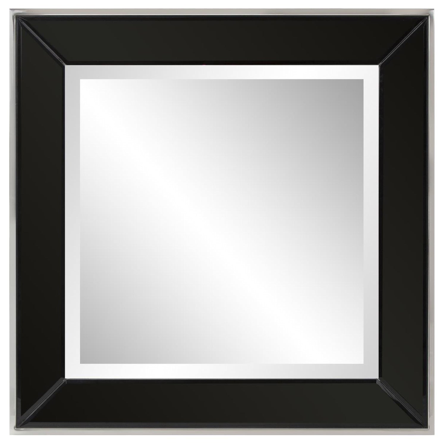 Devon Square Black Wall Mirror