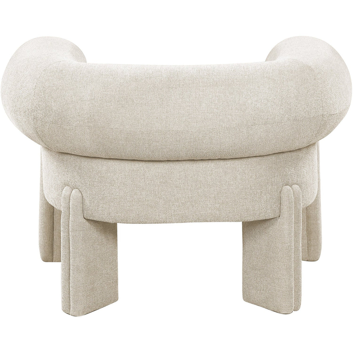Stefano Beige Fabric Upholstered Accent Chair