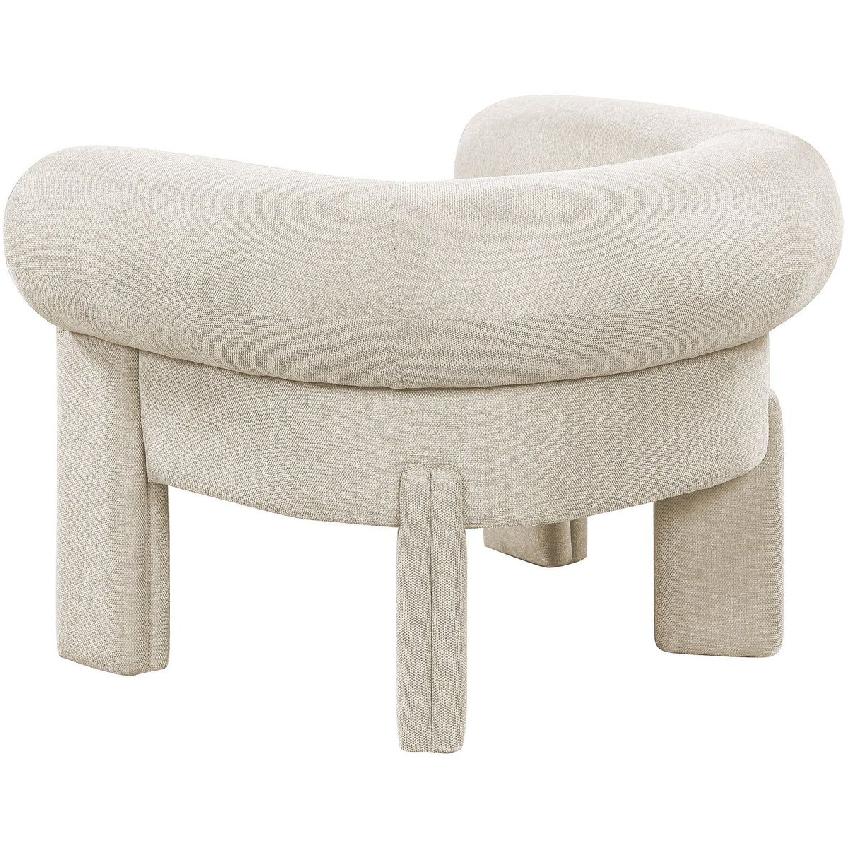 Stefano Beige Fabric Upholstered Accent Chair