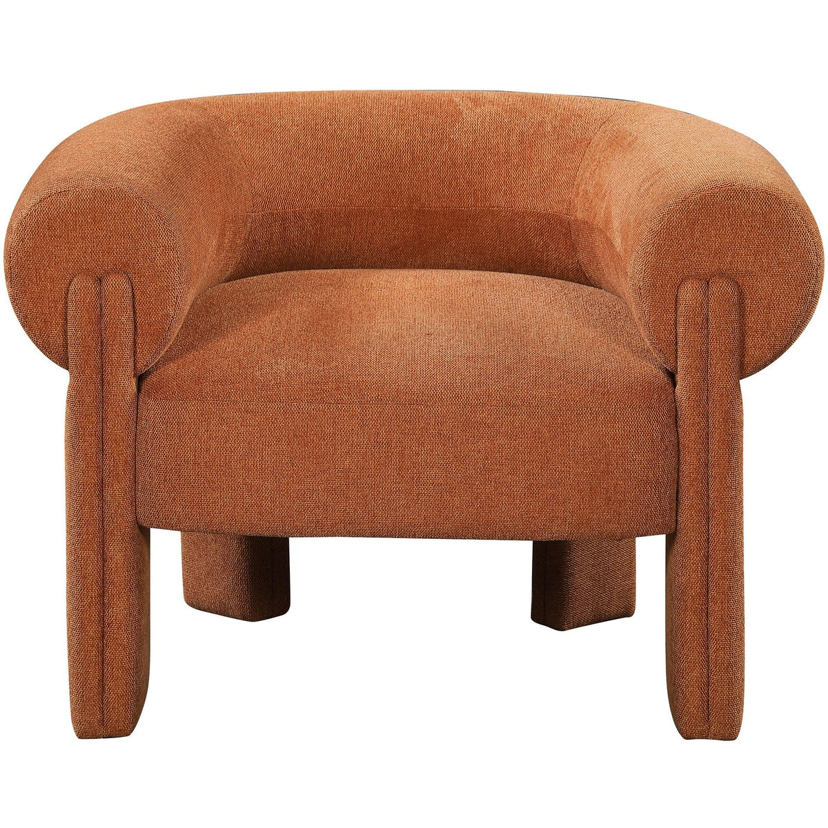 Stefano Cognac Fabric Upholstered Accent Chair