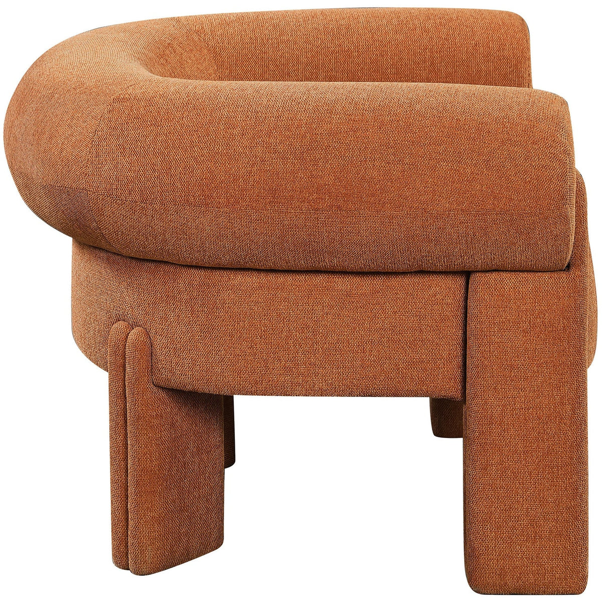 Stefano Cognac Fabric Upholstered Accent Chair